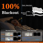 100% Blackout Curtains for Bedroom Room, 2 Thick Layers Thermal Insulated - Image 4