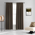 Brown Coffee Colour Blackout Curtain Panels by DONREN