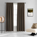 Brown Coffee Colour Blackout Curtain Panels by DONREN