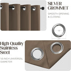 CUCRAF Custom Khaki Blackout Curtains 1 Panel Set, Thermal Insulated Grommet - Image 2