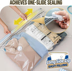 TAILI 10 Pack Vacuum Storage Bags, Jumbo LONG SIDE ZIP, Space Saver - Image 5