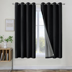 Joydeco Black 100% Blackout Curtains by JOYDECO