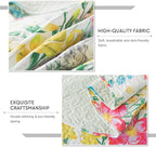 Floral Quilt Queen Quilt Set, Ultra Soft Reversible Microfiber Queen Quilt - Image 6