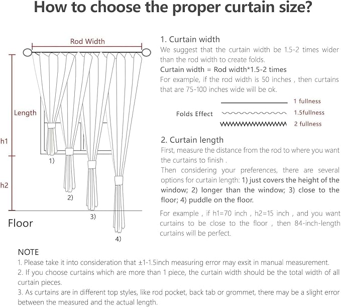 Joydeco 100% Blackout Curtains for Bedroom - Image 9