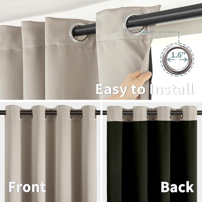 BGment Thermal Insulated 100% Blackout Curtains - Image 5