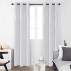 Deconovo Curtains for Living Room, Pattern Blackout Curtains 45 Inches Long | - Image 2