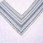 ROOMLIFE 100% Cotton Quilt Set King Embroidery Geometric Pattern 3-Piece | - Image 6