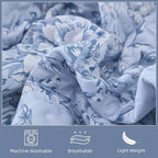 WONGS BEDDING Botanical Quilts Queen Size, 3 Pieces Bedspread Set, Polyester - Image 5