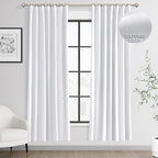 Joywell 100% Blackout Linen Curtains 72 Inches Long by Joywell