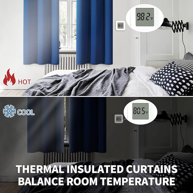 BGment Short Blackout Curtains for Bedroom 45 Inch Length - Image 3