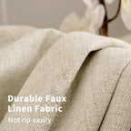 YoungsTex Warm Beige Linen Blackout Curtains - Image 5
