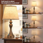 Touch Lamps for Nightstand, 3 Way Dimmable Bedside Lamps - Image 4