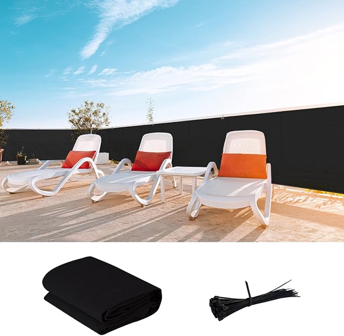 LOVE STORY Custom Size 3' x 5' Balcony Privacy Screen Cover, 95% UV Block by LOVESTORY