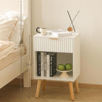 Fultyle White Nightstand, Modern Bedside Table - Image 2