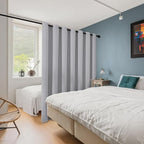 ChrisDowa Room Divider Curtains 80 Inches Long Sliding Door Curtain 1 Panel | - Image 2