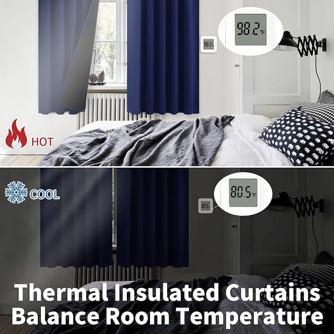 BGment 100% Blackout 80 Inch Curtains - Image 6