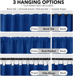 Deconovo Solid Rod Pocket Curtains Room Darkening Curtains Blackout Thermal - Image 2