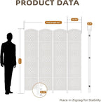 HALLYBEE Room Divider Panel, 4 Panel Partition Room Dividers Screen, Privacy - Image 2