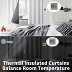 BGment Greyish White 100% Blackout Curtains - Image 4