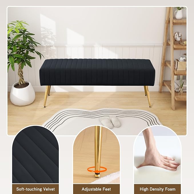 Furnimart 44 Inch Bedroom Ottoman Bench - Image 6