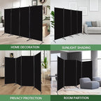 4 Panel Folding Room Divider, Sturdy Frame Freestanding Wall Divider | - Image 6