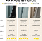 NICETOWN Greyish Blue Blackout Thermal Insulating Window Curtain Panels - Image 2