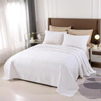 ROOMLIFE Quilt Set Full Size 3D Floral Embroidery Pattern 3-Piece Cotton - Image 2