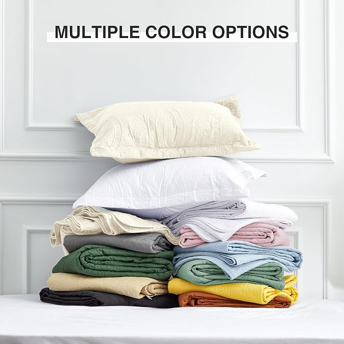 Love's cabin King Size Quilt Bedding Set Beige Bedspreads - Image 7