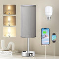 Grey Nightstand Table Lamp for Bedroom by Fenmzeelighting