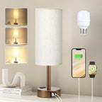 Brown Bedside Table Lamp for Bedroom by Fenmzeelighting