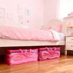 Blanket Storage Bags 4 Pack 60L Clothes Comforter Bedding Container Pink | - Image 6