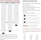 Blackout 108 Inch High Ceiling Curtains 2 Panels Set - Image 9