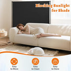 Room Divider Single Panel, Fabric Portable Privacy Screen Wall Divider - Image 3