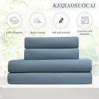 Dusty Blue Pleat Wide Width Drapes 80 x 84 inch Long 2 Panels - Image 5