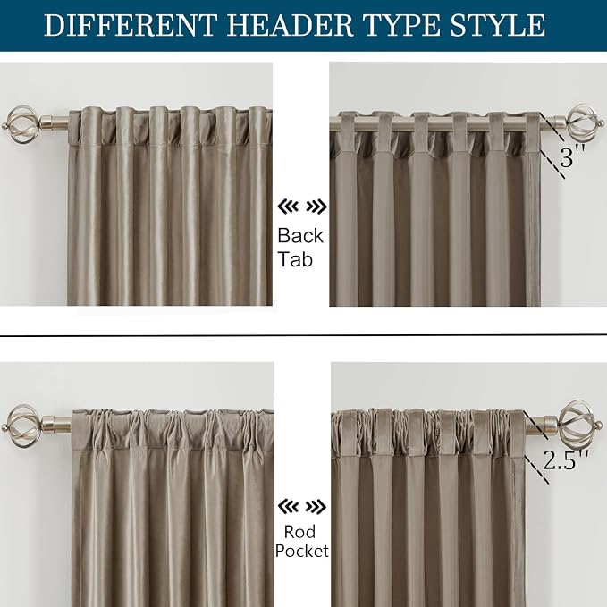 PRIMROSE Taupe Curtains 84 inch - Image 2