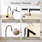 Surblue Bedside Organizer with Hook Bedside Caddy Hanging Storage Bag with - Image 5