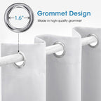 HOMEIDEAS Greyish White Blackout Curtains - Image 6