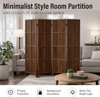 4 Panel Wood Room Divider and Folding Privacy Screen 67″, Freestanding Wall - Image 6