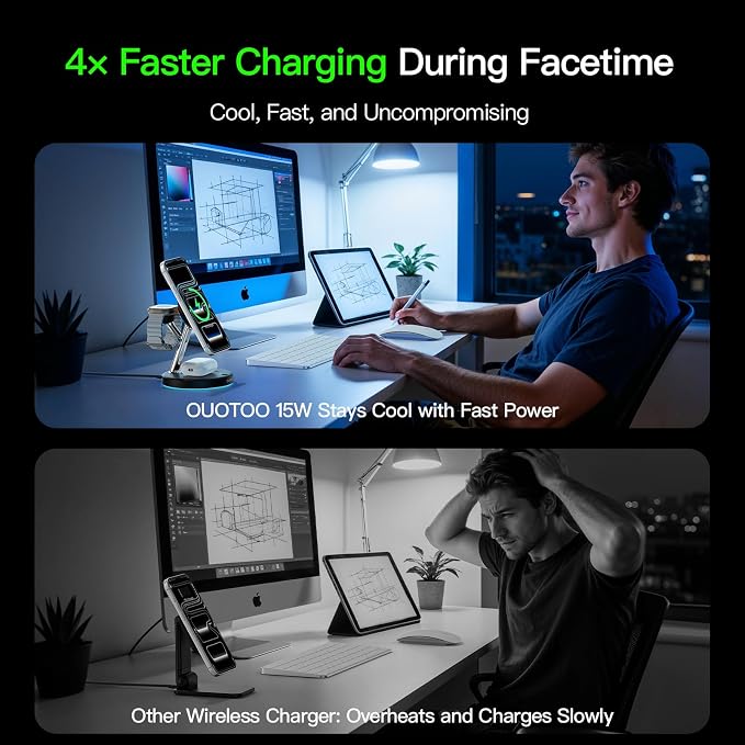 3 in 1 MagSafe Wireless Charger Stand - Image 4