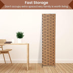Room Divider Wall Divider 6FT 4 Panels Wood Mesh Hand-Woven Indoor Room Screen - Image 5