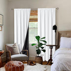 BGment White Blackout Curtains for Bedroom 84 Inch Long 2 Panels | Thermal - Image 2