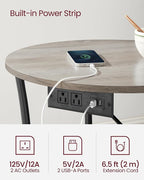 VASAGLE 21.7-Inch Round Side Table, 2-Tier End Table | Nightstand - Image 4