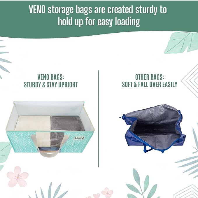 VENO Moving Bags, Wide Open Top, 8 Pack | Moving boxes Alternative, Heavy Duty - Image 6