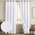 Diraysid 100% Blackout White Curtains Linen Curtains by Diraysid%2C+refresh+your+life