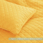 Exclusivo Mezcla Reversible King Size Quilt Bedding Set, Bright Yellow | - Image 5