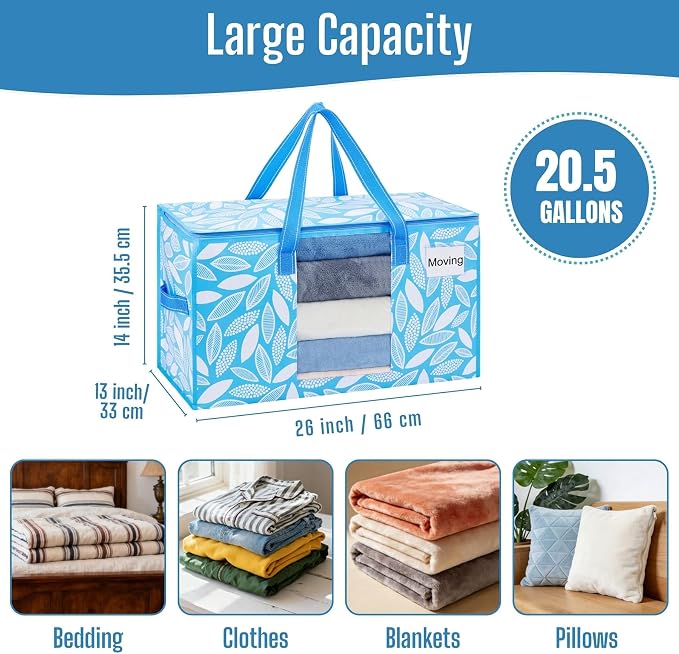 VENO Moving Bags, Wide Open Top, Spring Breeze, 8 Pack | Moving boxes - Image 3