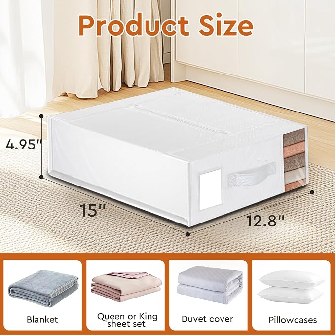 StorageTastic 2 Pack Bed Sheet Closet Organizers and Storage, Sturdy Foldable - Image 2