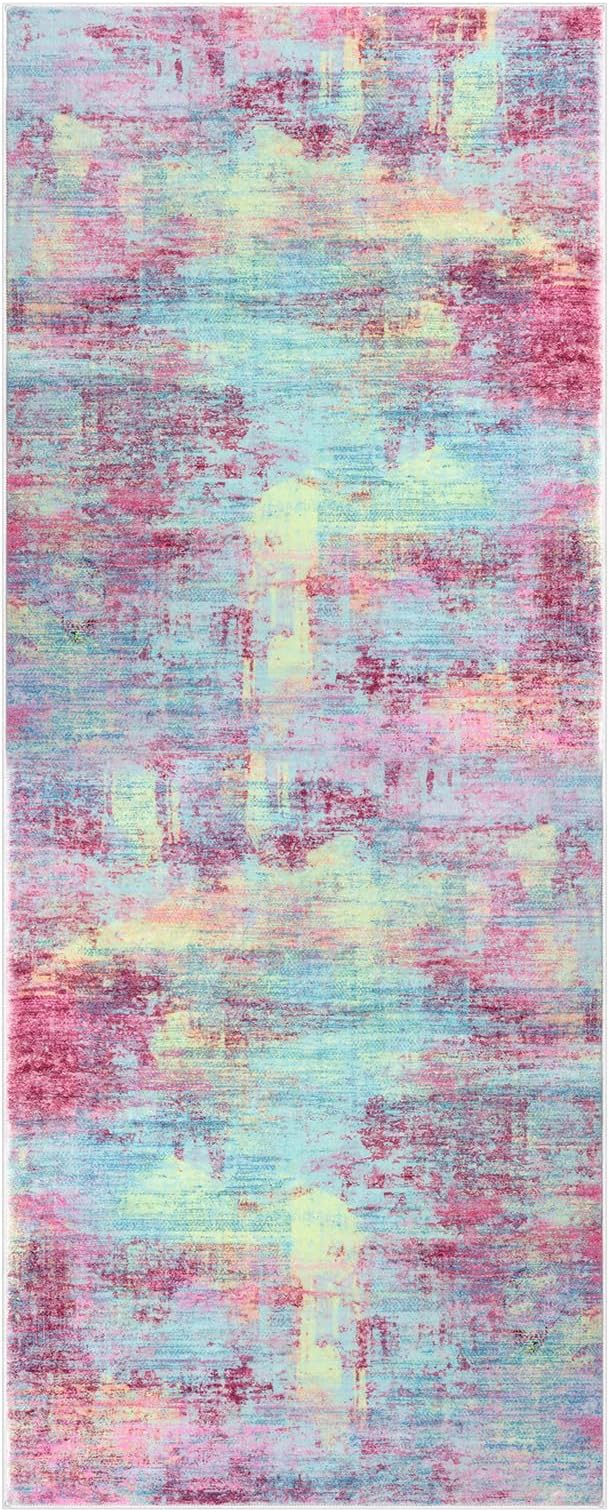 Abstract Runner Rug 2x5 Ft Washable Runners - Image 9