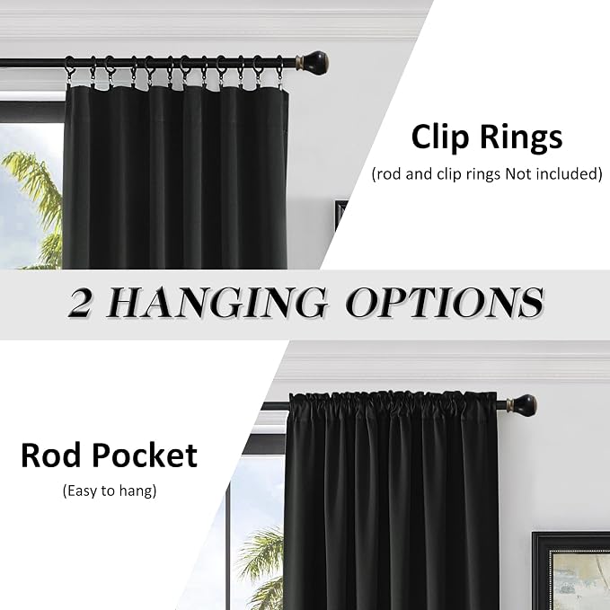 Extra Long 108 inch Length Blackout Curtains - Image 2
