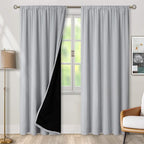 BGment Light Grey 100% Blackout Curtains - Image 2